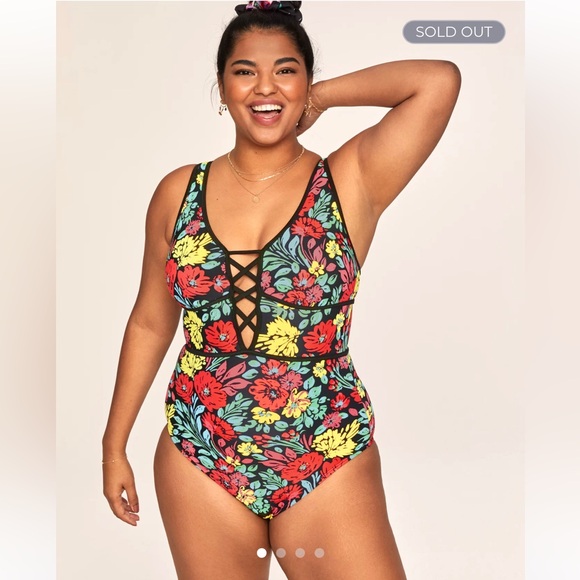 COPY - NWOT AdoreMe Contour Floral One Piece - Picture 3 of 6